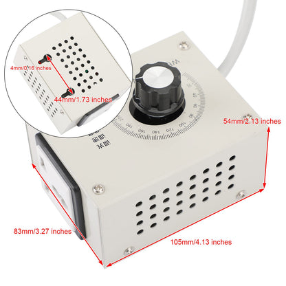 4000W AC 220V Variable Voltage Controller for Fan Speed Motor Dimmer