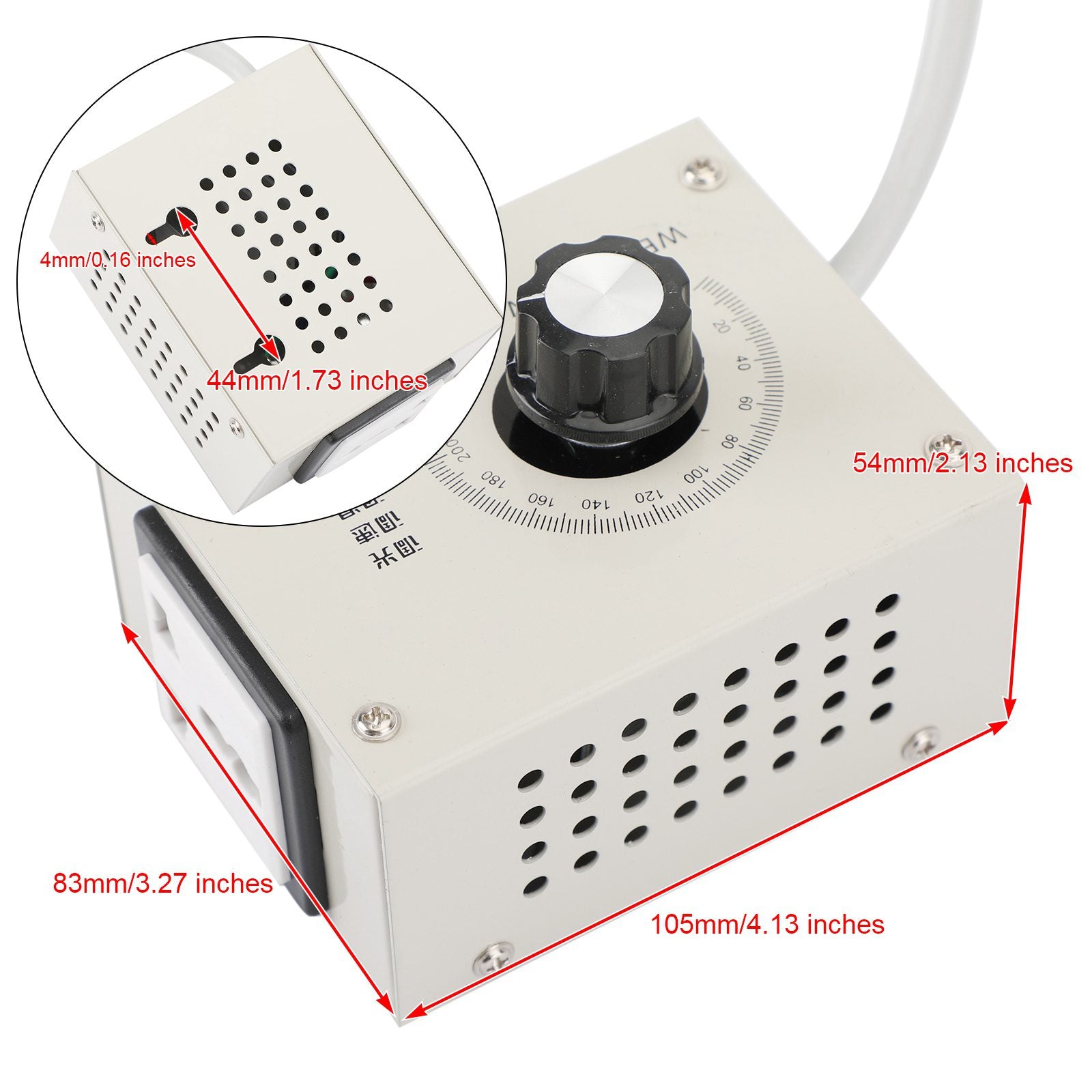 4000W AC 220V Variable Voltage Controller for Fan Speed Motor Dimmer