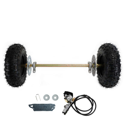 29" Rear Axle Assembly with Complete Wheel Hub Kit – Replacement for Go Kart, Quad, Trike & Drift Bikes