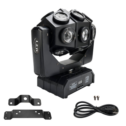 180W RGBW LED Moving Head Stage Light – 18 Beam Rotating DMX DJ Disco Party Effect