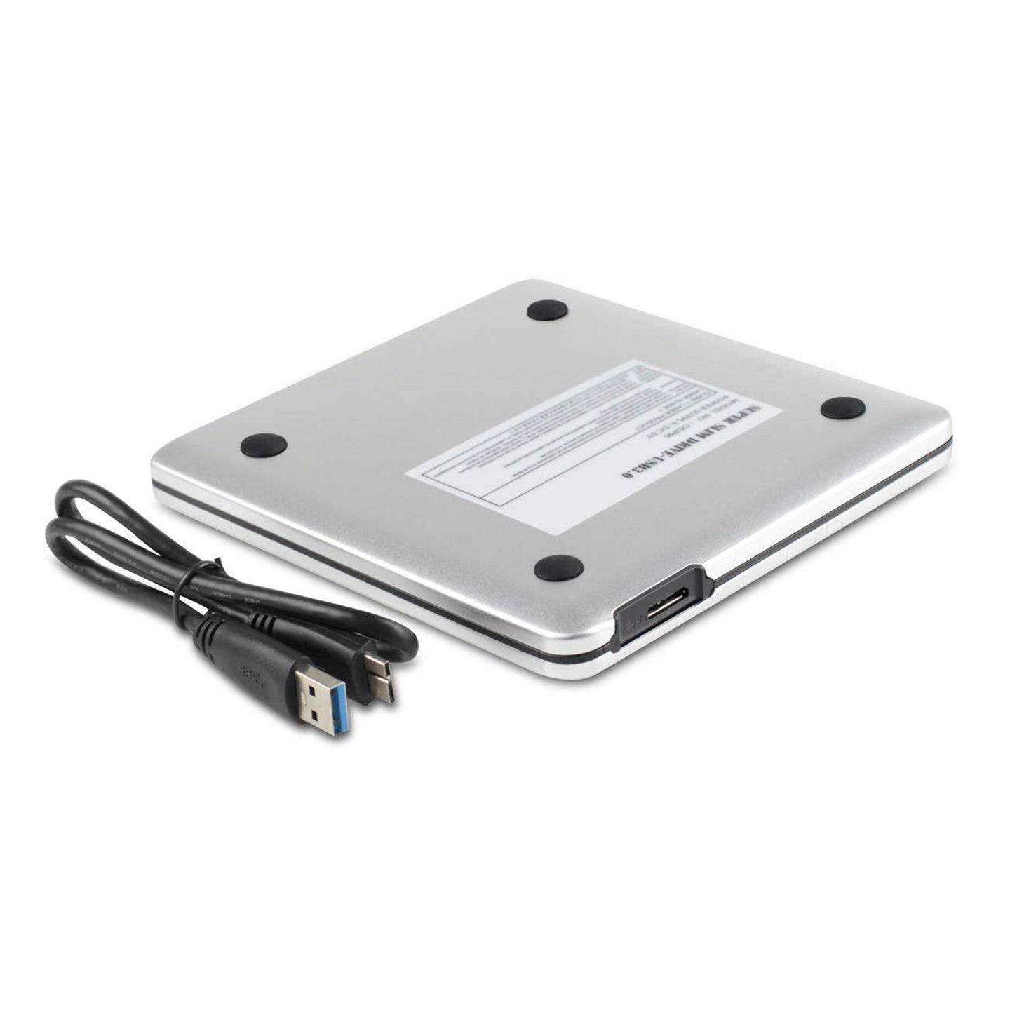 USB 3.0 4K Blu-Ray Drive, External BD/DVD Burner & 3D Player for Mac & PC, Super Slim Aluminum Body (Silver)