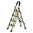 Ultra-Slim 4-Step Folding Ladder, Folds to 2.8", Lightweight Aluminum Step Stool with Safety Handle, 330lb Capacity