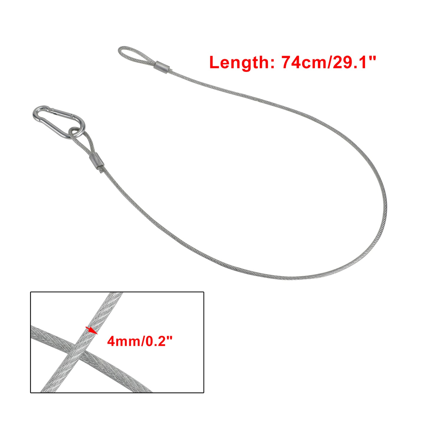 1/5/10Pcs 29.1"Steel Wire Safety Security Cable For Stage Light Clamp Beam Light