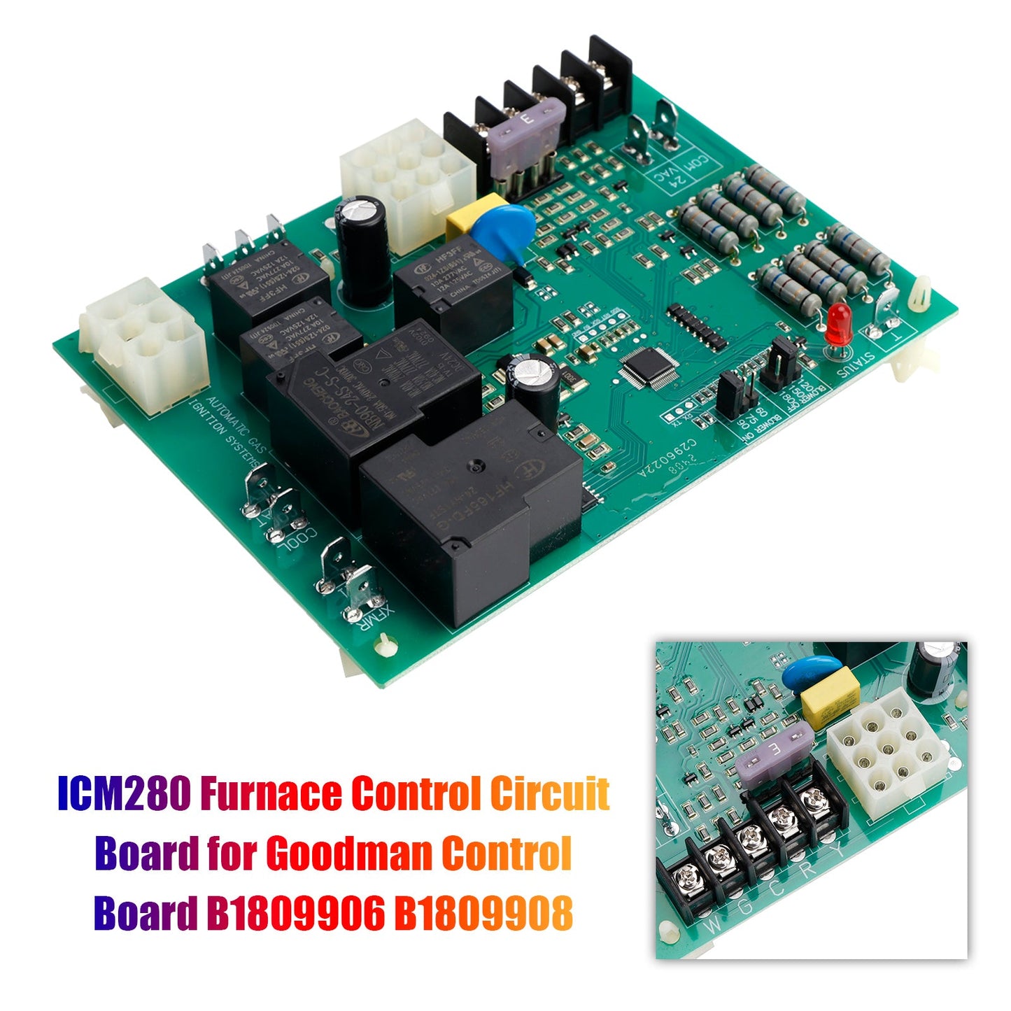 ICM280 Furnace Control Circuit Board for Goodman Control Board B1809906 B1809908