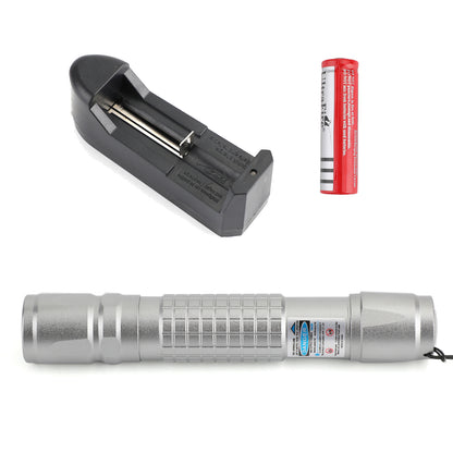 405nm 5mW Rechargeable Blue-Violet Laser Pointer Kit with 18650 Battery & Charger, High Power Pen for Presentations