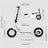 White Foldable Kick Scooter Ages 6+, Teens/Adults Max 220lb