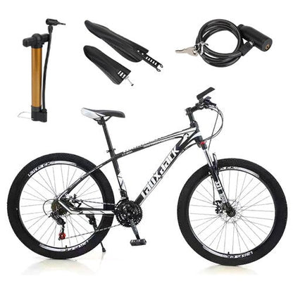 27.5 inch Wheels 21 Speed MTB Adult Bicycle + Lock + Pump