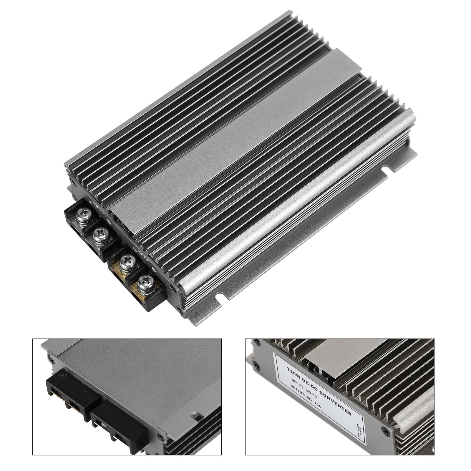 Waterproof DC-DC Step Up Converter – 12V to 36V 20A Automotive Power Supply Regulator