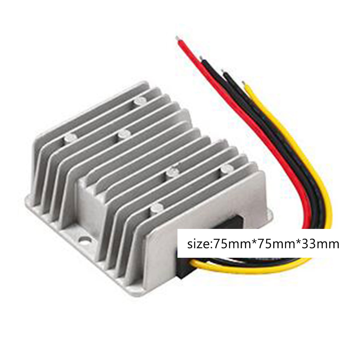 DC-DC Step Down Converter 20-72V to 12V 3A 36W, IP68 Waterproof Power Regulator for Golf Cart, Boat & Solar