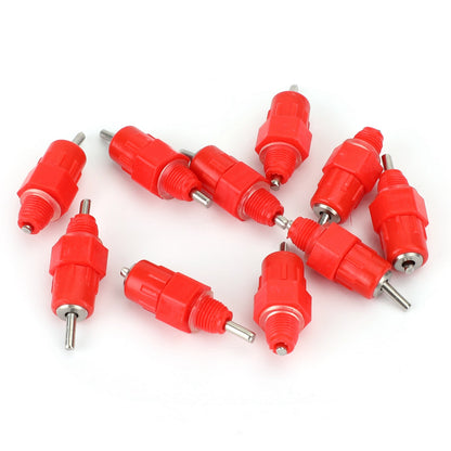 10 Pcs Water Nipple Valves Auto Drinker Waterer Feeder Poultry Chicken Duck Bird