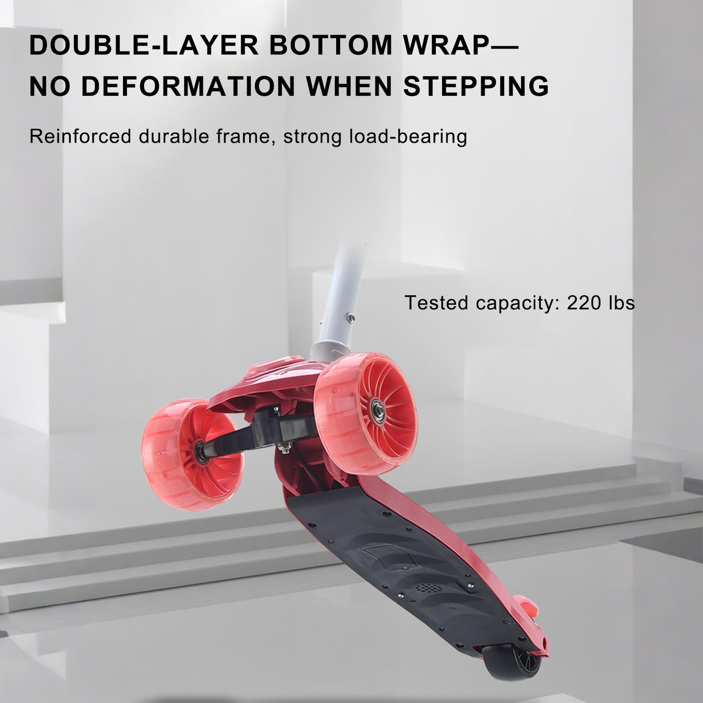 2-in-1 Kids Scooter with Foldable Seat & LED Light-Up Wheels ¨C Adjustable 3-Wheel Ride-On (Blue)