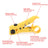 F-Type Compression Tool Kit – RG59 RG6 RG11 Coaxial Cable Crimper and Stripper for TV, Satellite, CCTV