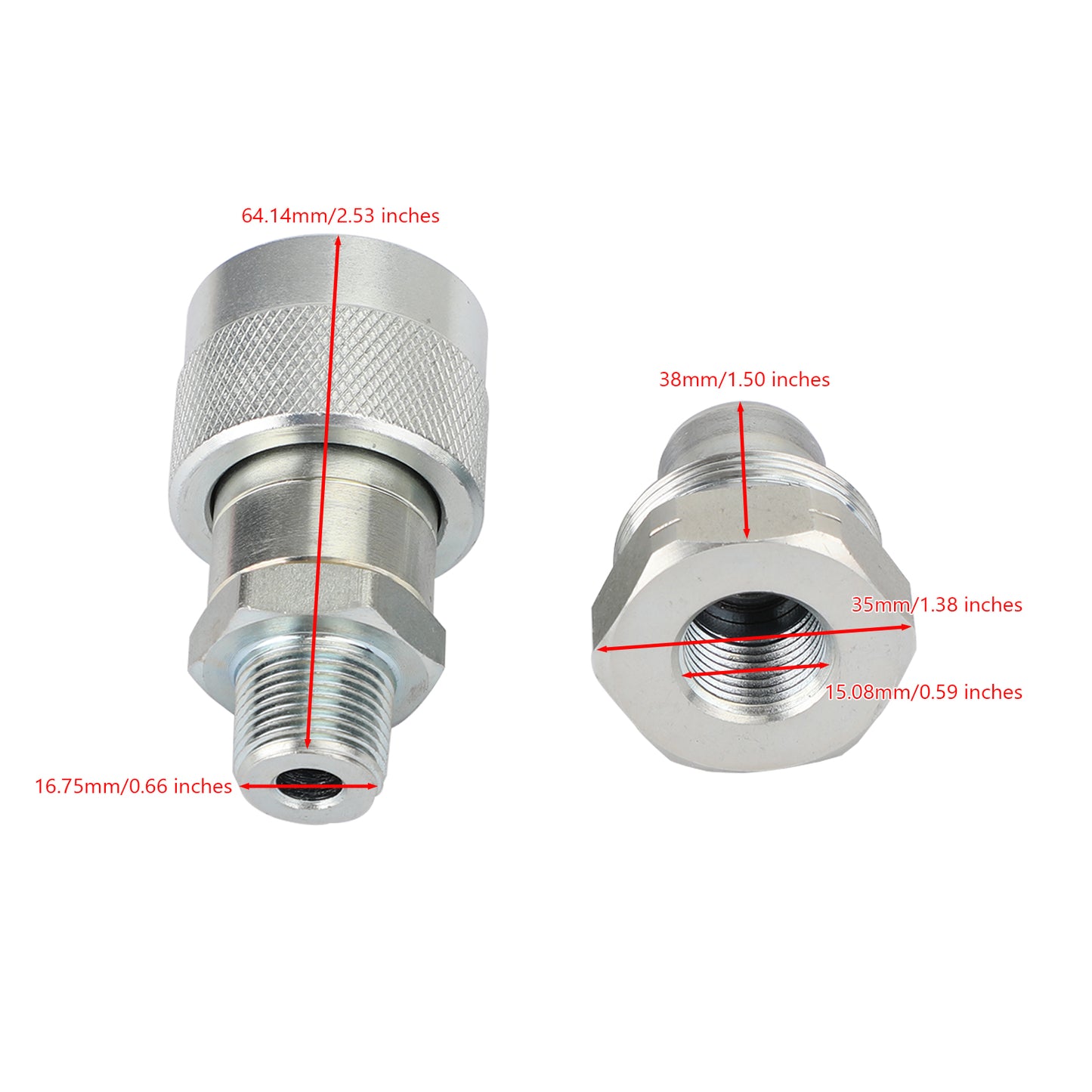000 PSI High Pressure Hydraulic Quick Coupler Couplings Set 1Set NPT 3/8 10 US