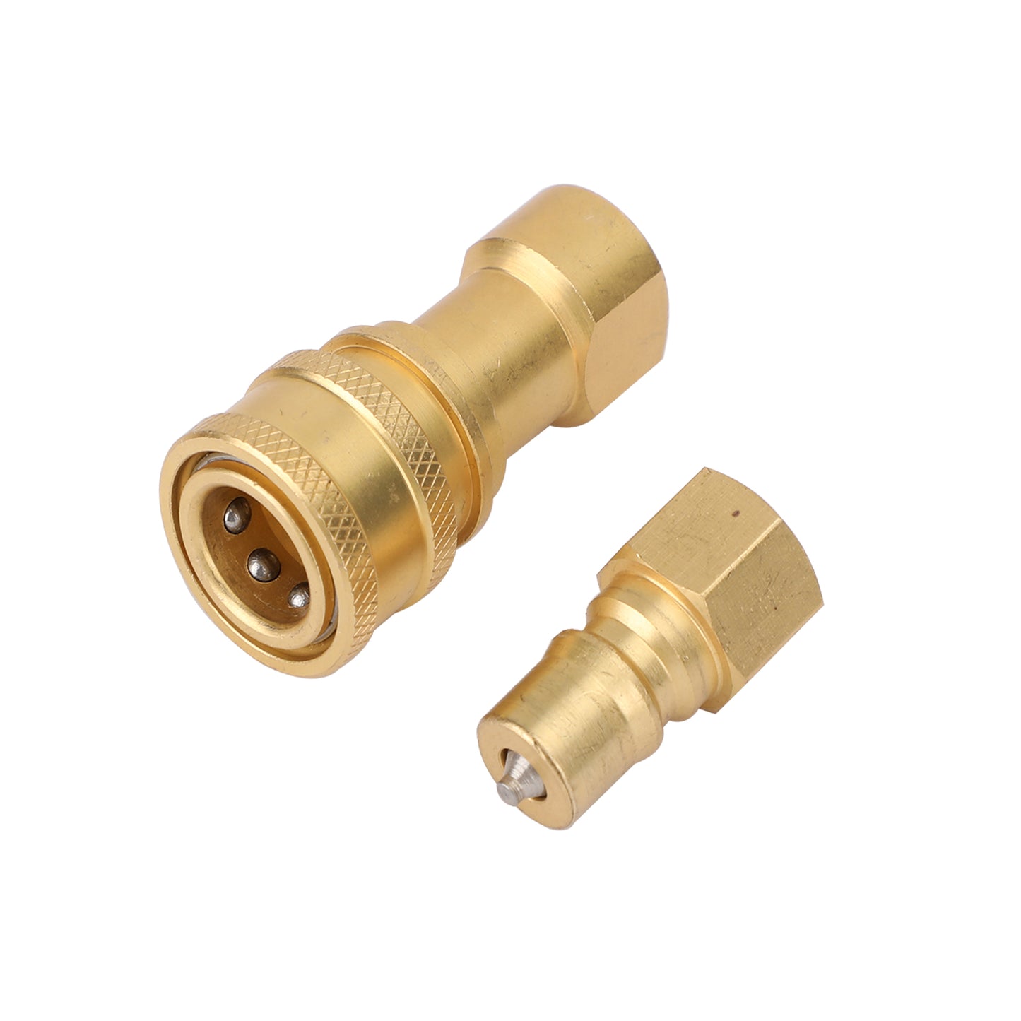 1 Sets 1/4 NPT ISO 7241-B Quick Disconnect Hydraulic Couplings/Couplers Brass E
