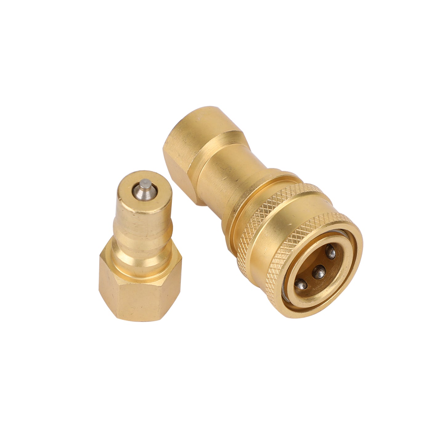 1 Sets 1/4 NPT ISO 7241-B Quick Disconnect Hydraulic Couplings/Couplers Brass E