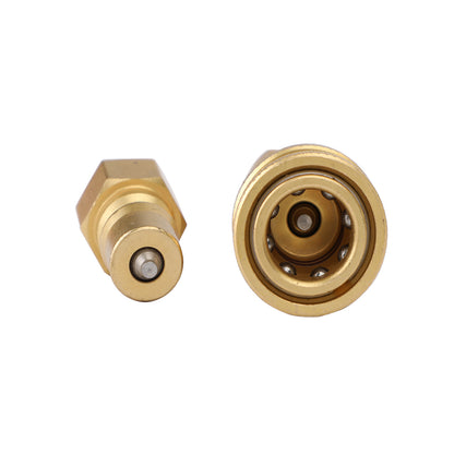 1 Sets 1/4 NPT ISO 7241-B Quick Disconnect Hydraulic Couplings/Couplers Brass E