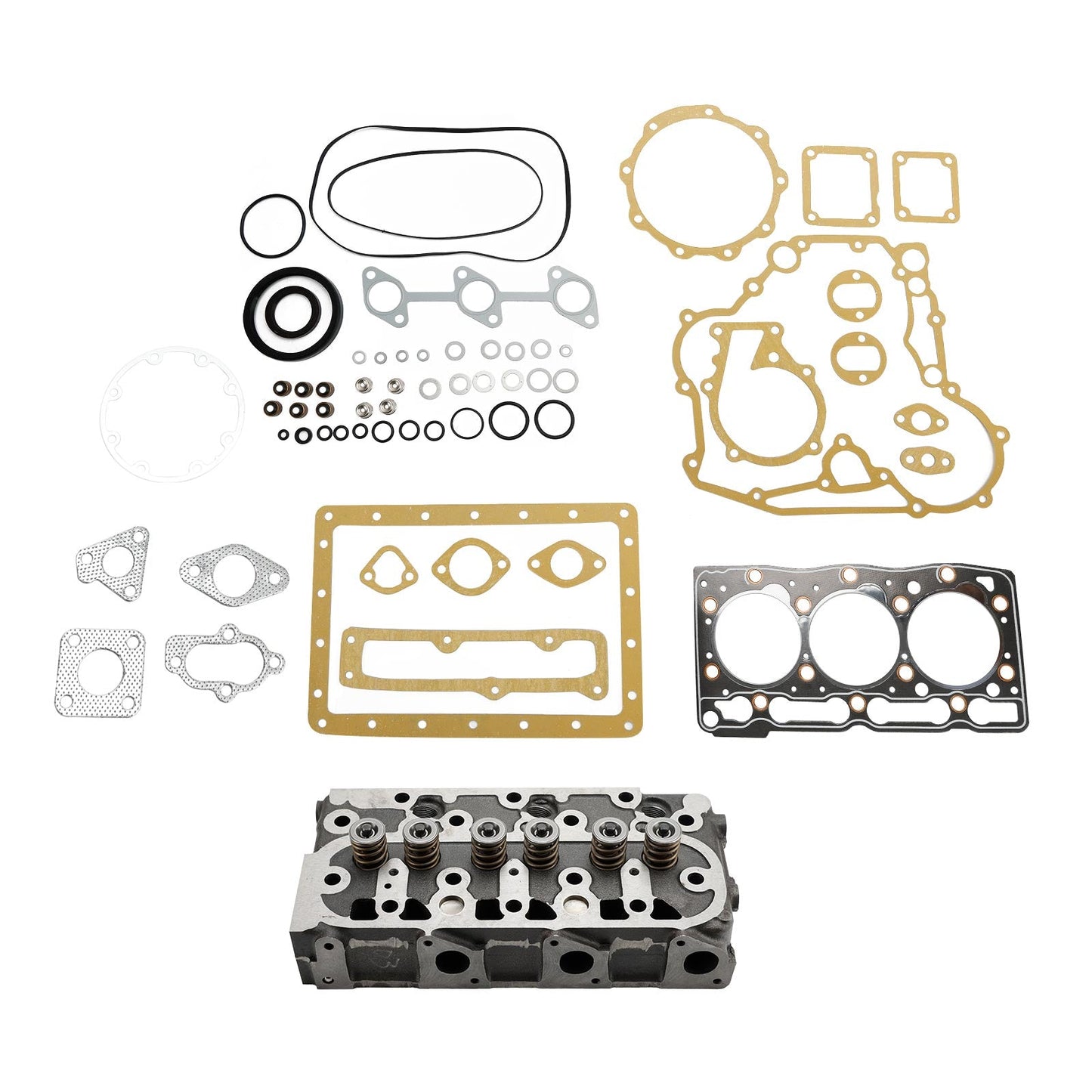 Complete Engine Cylinder Head with Full Gasket Kit for Kubota D1005 Engine