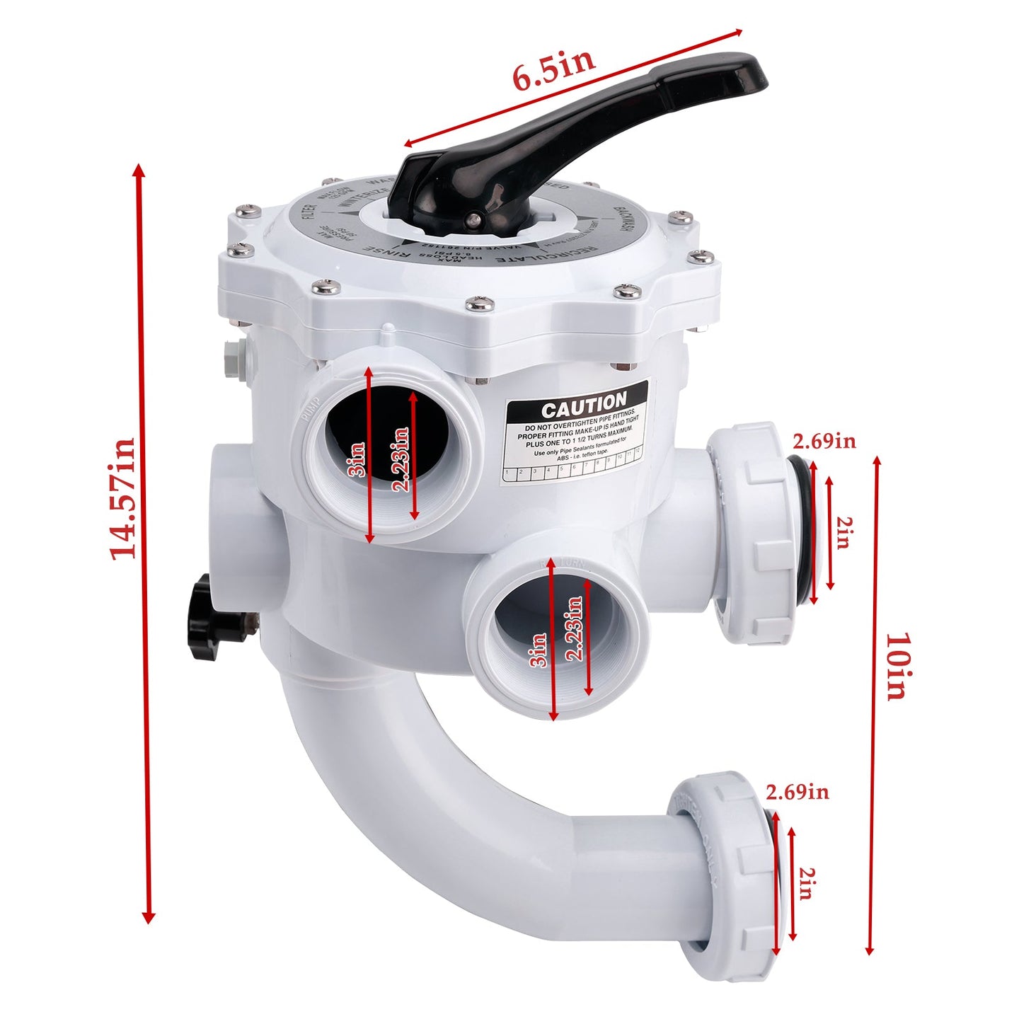 261152 2-Inch Multiport Valve Replacement for Pentair FNS, FNS Plus & Nautilus D.E. Filters