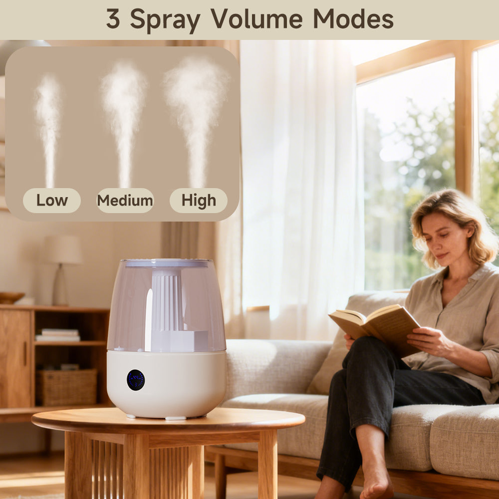 6.8L Cool Mist Humidifier & Diffuser with Remote - Top Fill for Bedroom, Plants & Baby