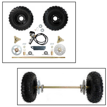 29" Rear Axle Assembly with Complete Wheel Hub Kit – Replacement for Go Kart, Quad, Trike & Drift Bikes