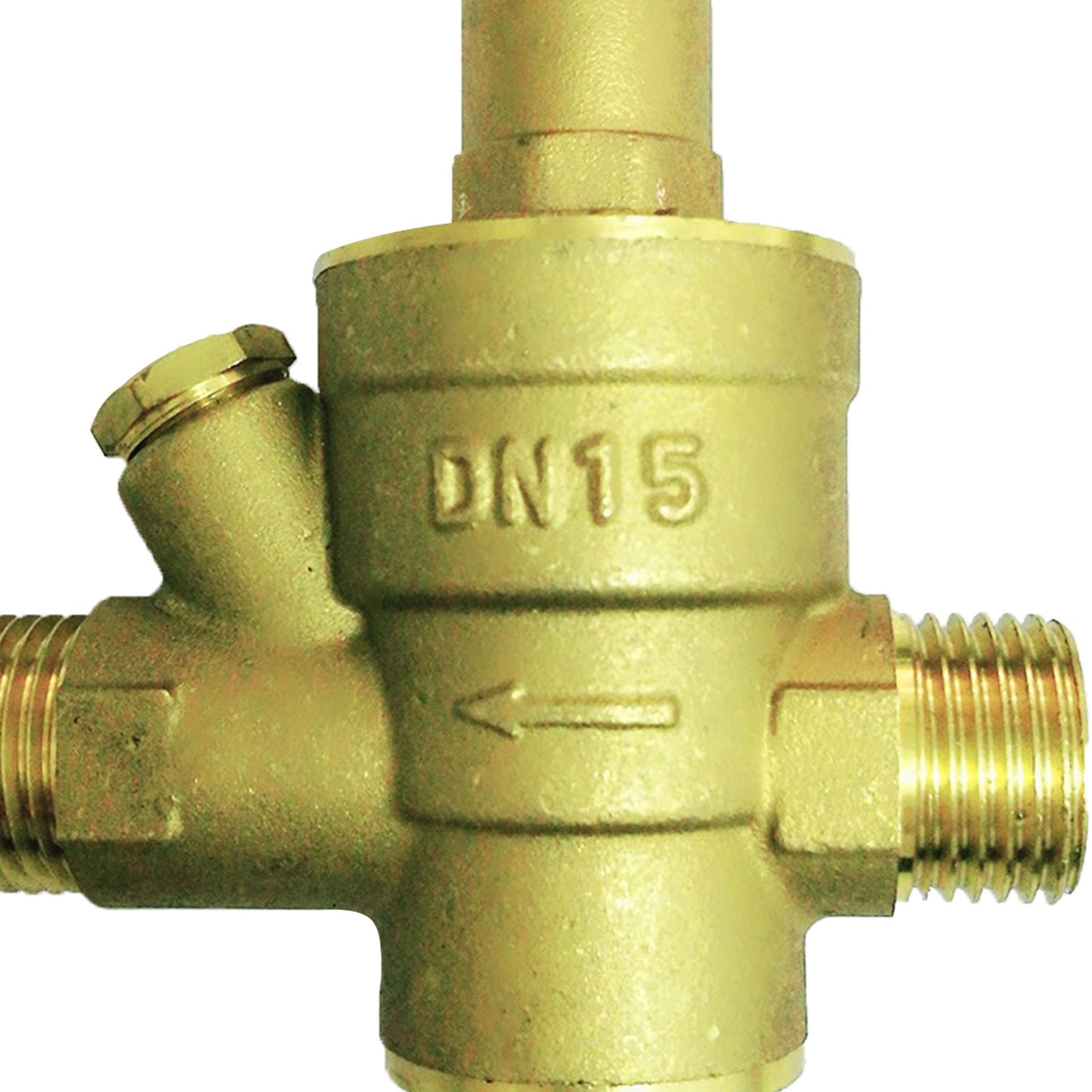 DN15 Adjustable Brass NPT 1/2 Water Pressure Regulator Reducer w/ Gauge Meter E