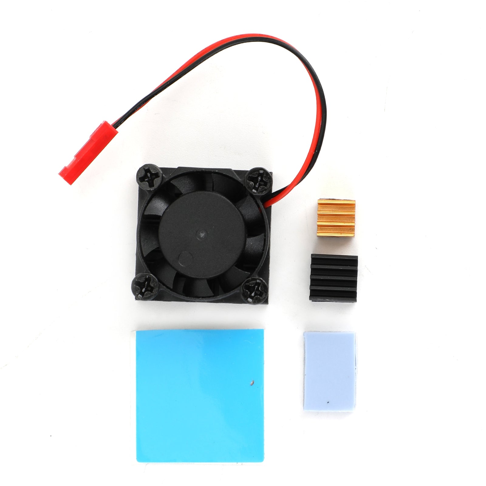 4x Squared Fan Single Fan With Heatsink Thermal adhesive For Raspberry Pi 4B/3B+