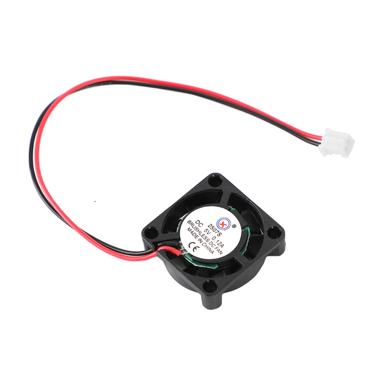 2 Pin Wire 1Pc Brushless DC Cooling Blower Fan 5V 0.12A 2507S 25x25x7mm