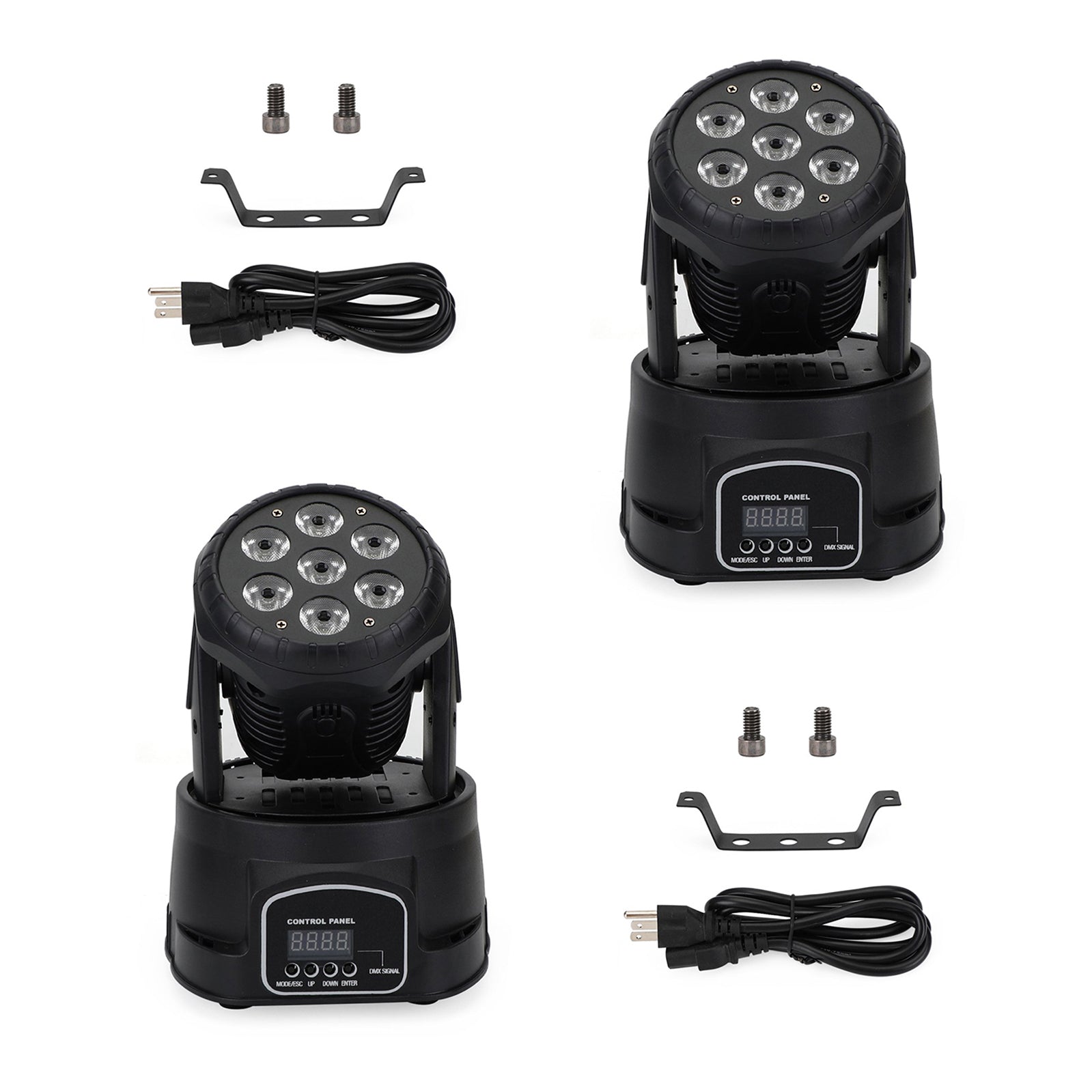 2Pcs 7 x10W Moving Head Stage Light 70W 7 LED RGBW DMX DJ Stage Party Lighting (Copy)