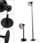 3 Colors Dimmable for Bedroom/Office-Walnut Adjustable LED Floor & Table Lamp