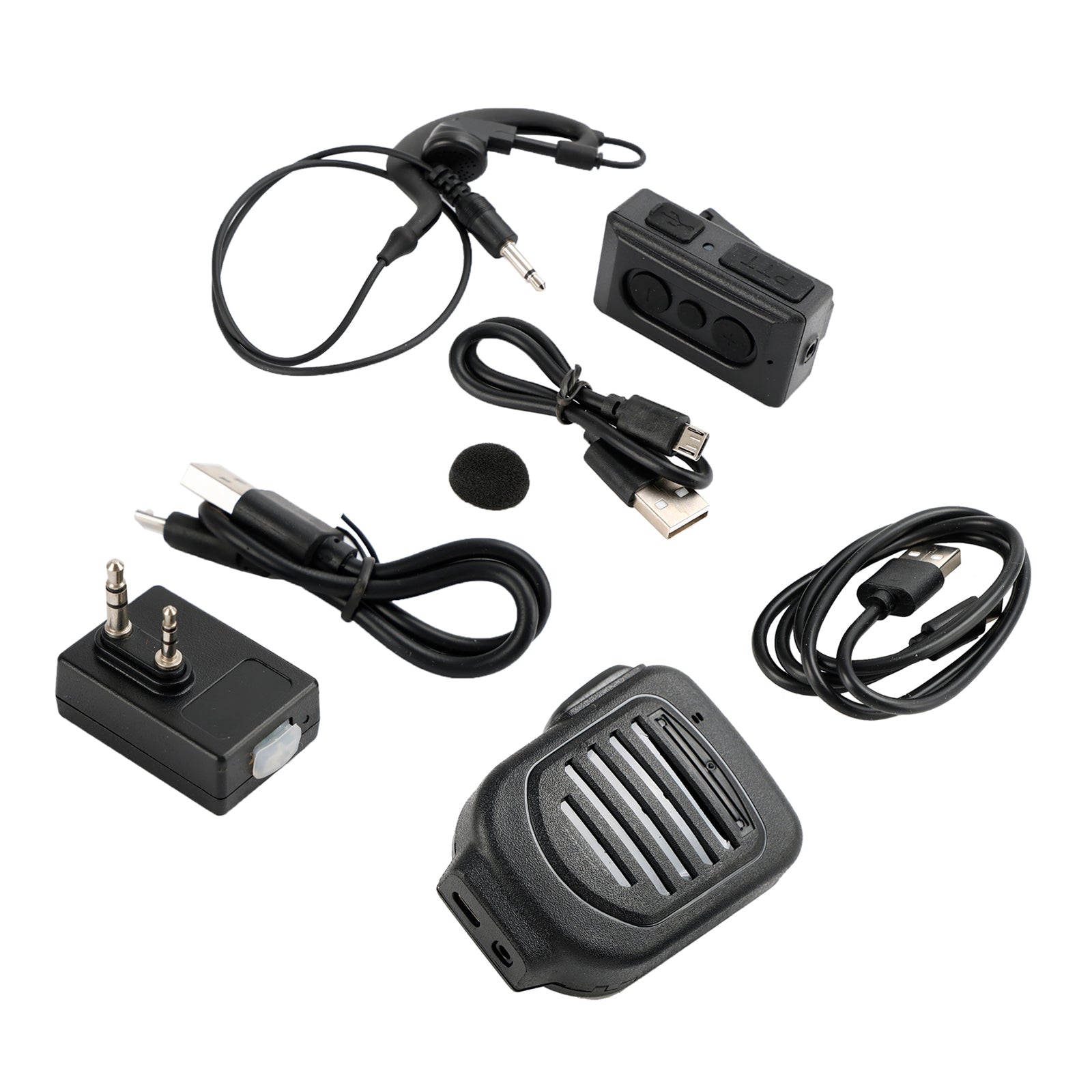 Bluetooth PTT Controller Earphone K Plug Adapter for Baofeng 5R TYT Zello Work