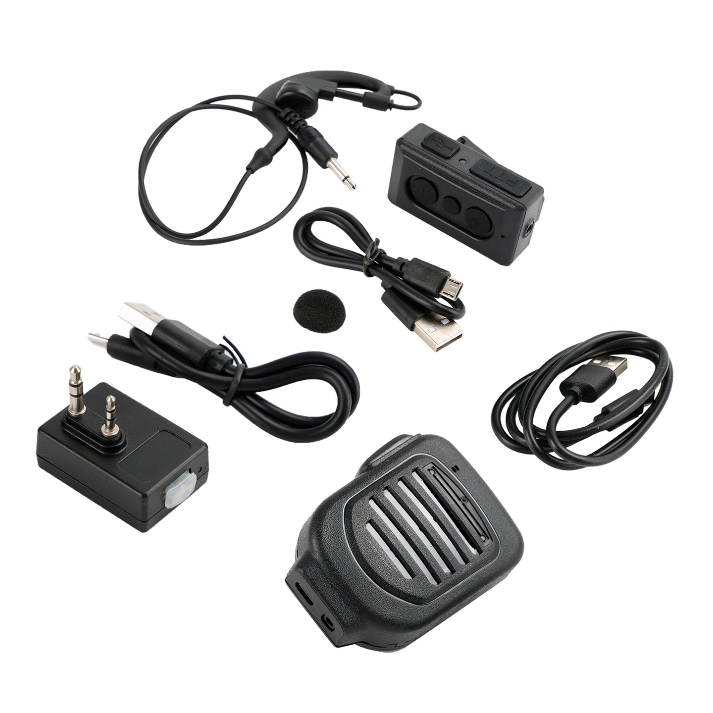 Bluetooth PTT Controller Earphone K Plug Adapter for Baofeng 5R TYT Zello Work