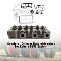 Complete Cylinder Head Kit for Kubota D902 Engine, Fits RTV900 & ZD323, with Gaskets & Valve Springs, Replaces 1G962-03045