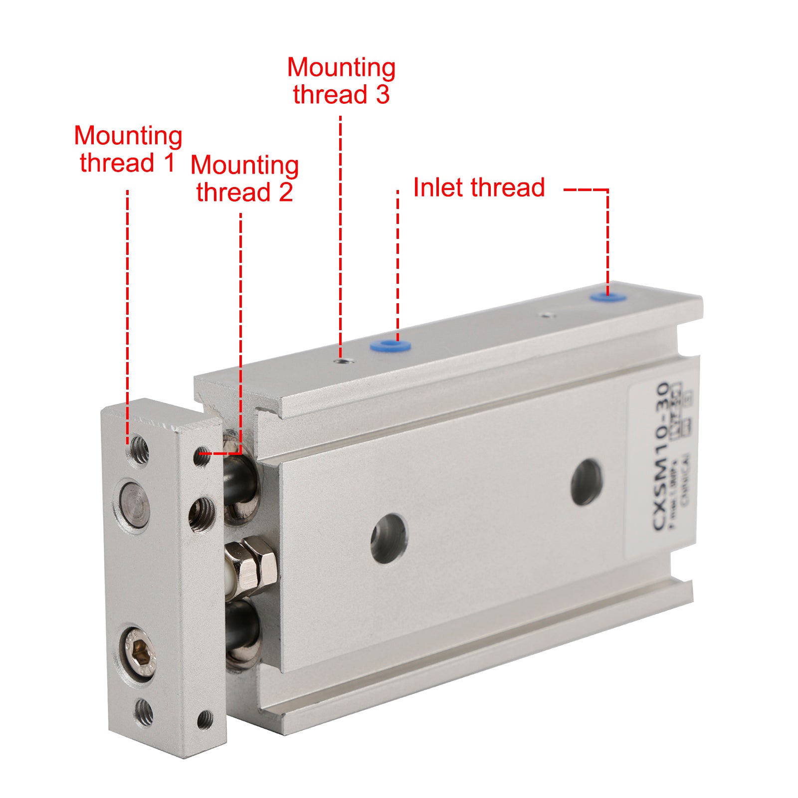 SMC CXSM10-30 Air Cylinder Pneumatic Dual Rod Cylinder Double Acting