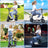 Electric Scooter with Seat for Kids Electric Scooter for Kids Ages 4-10 12.43-Mile Range Neon Lights 3-Speed Adjustable Up to 11 MPH