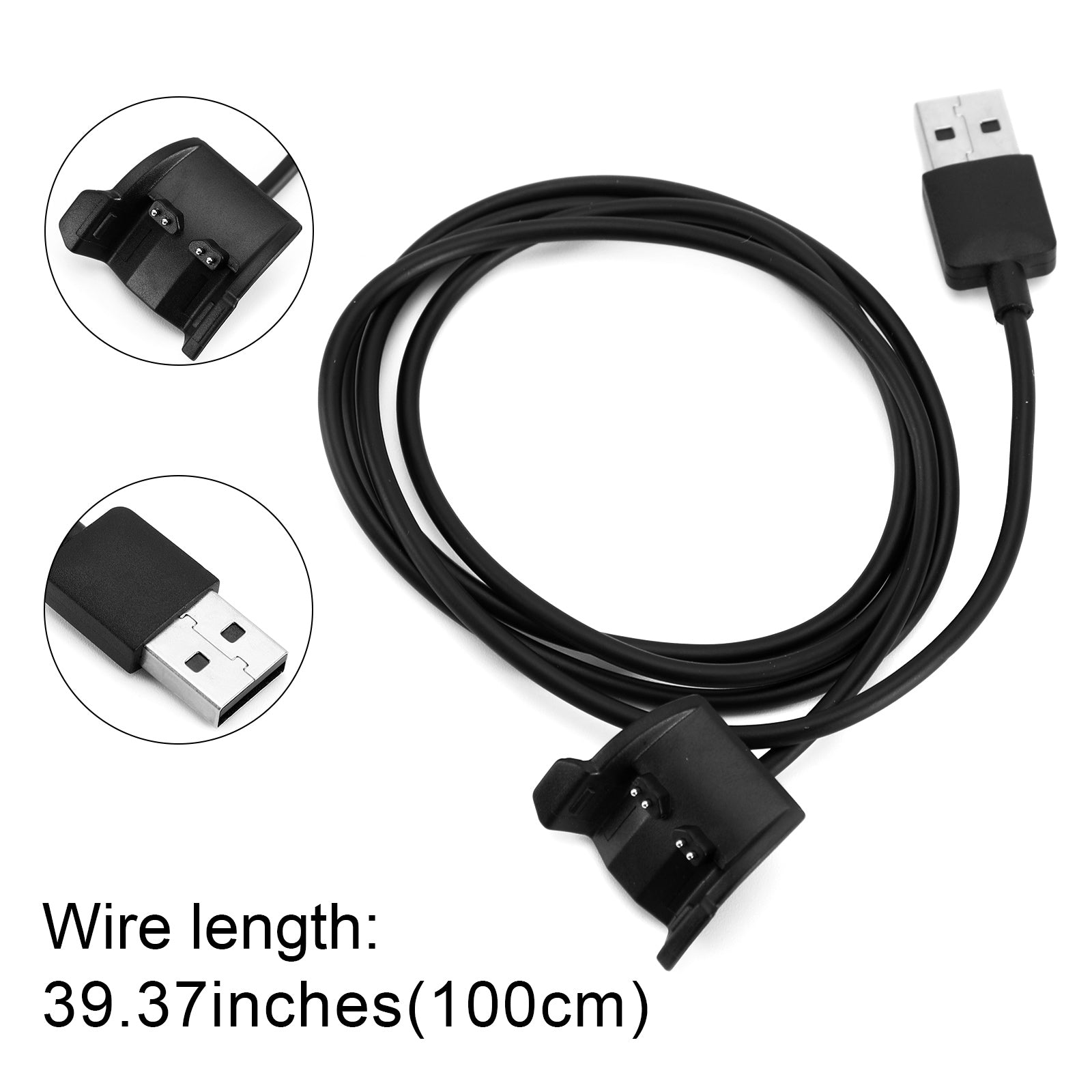 USB Charger Charging Data Cable Cord Fit for Garmin Vivosmart HR/HR+ Watch