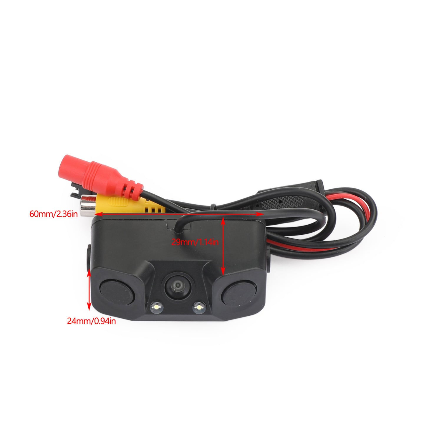 Areyourshop 3in1 Wireless 170° Car Reverse Rear View Camera with Backup Radar Parking Sensor