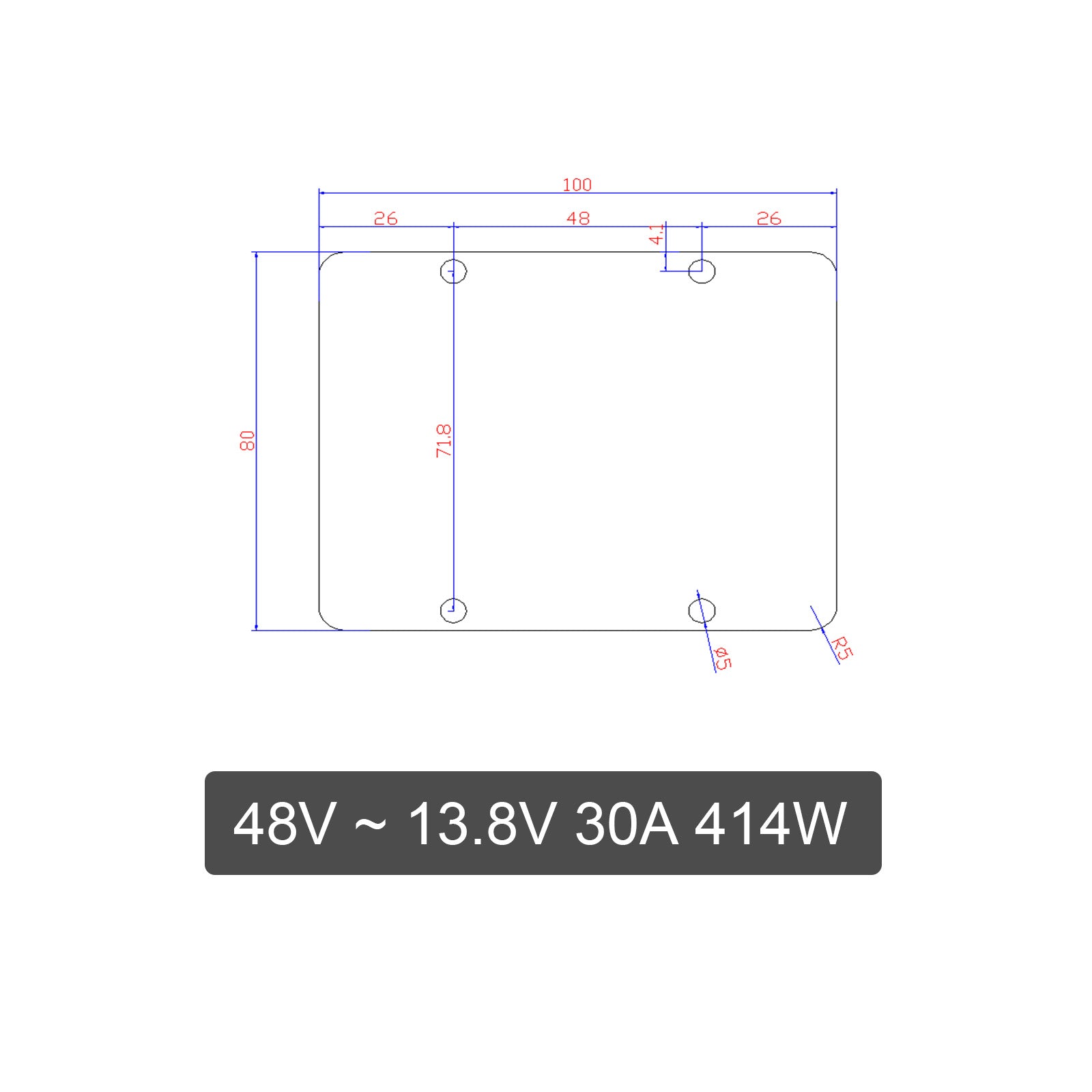 48V 30A Step Down to 13.8V DC DC Converter Voltage Reducer Regulator 414W UE