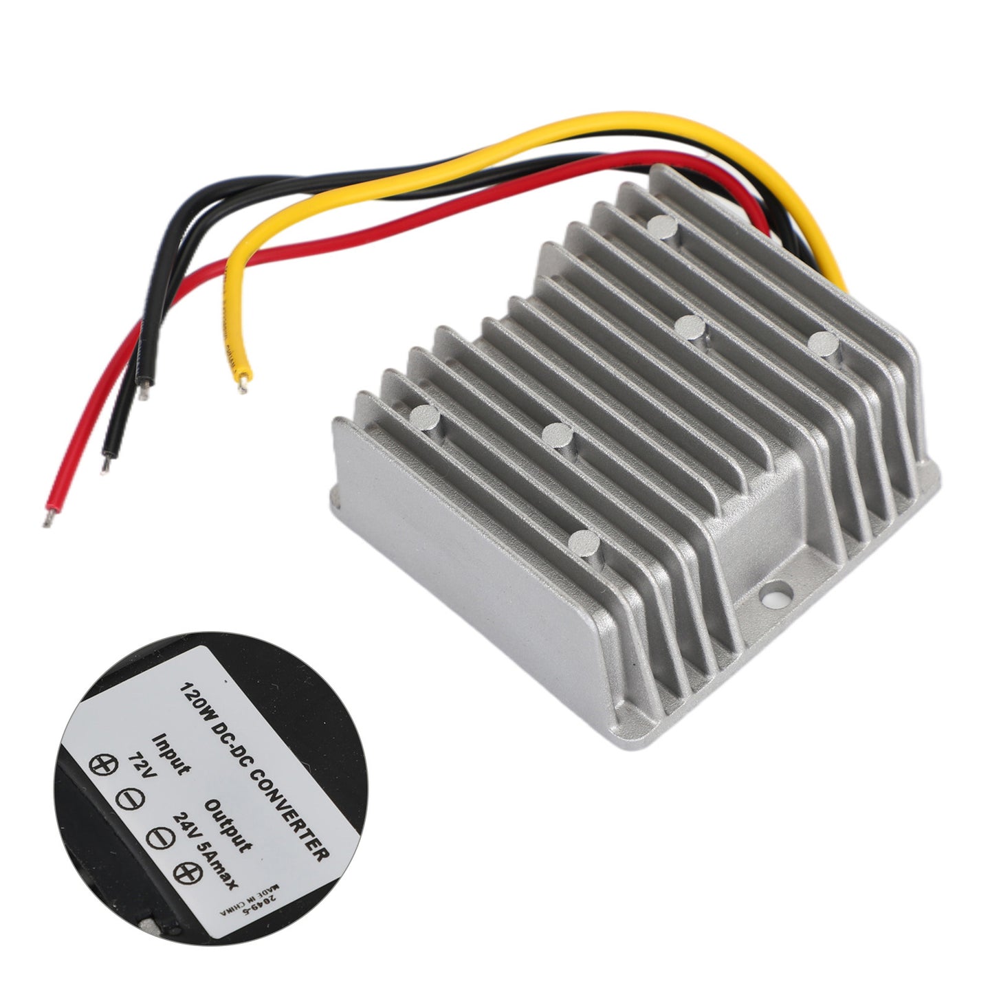 Car Power Supply Module Adapter DC-DC Converter 60V Step Down To 24V 5A 120W