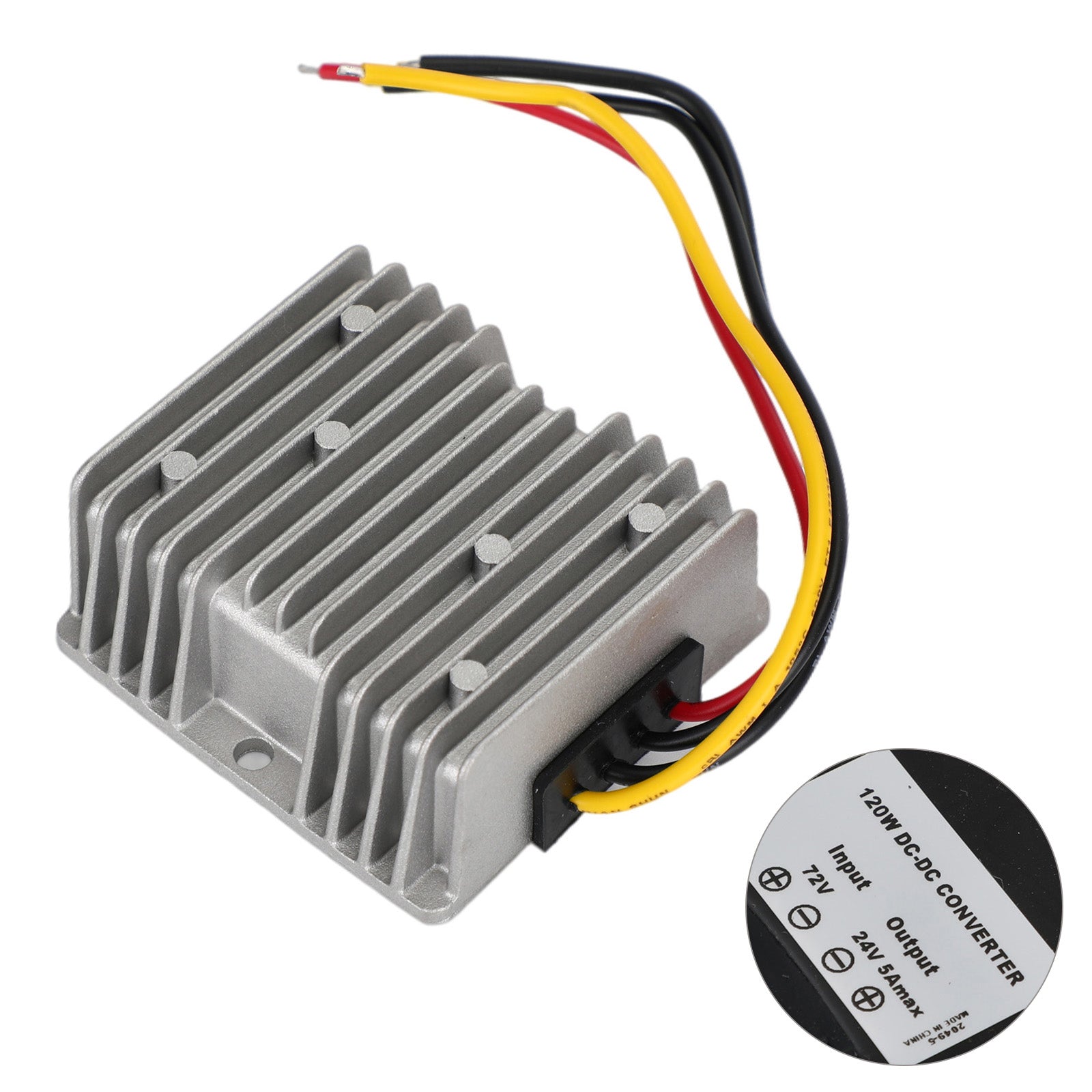 Car Power Supply Module Adapter DC-DC Converter 60V Step Down To 24V 5A 120W
