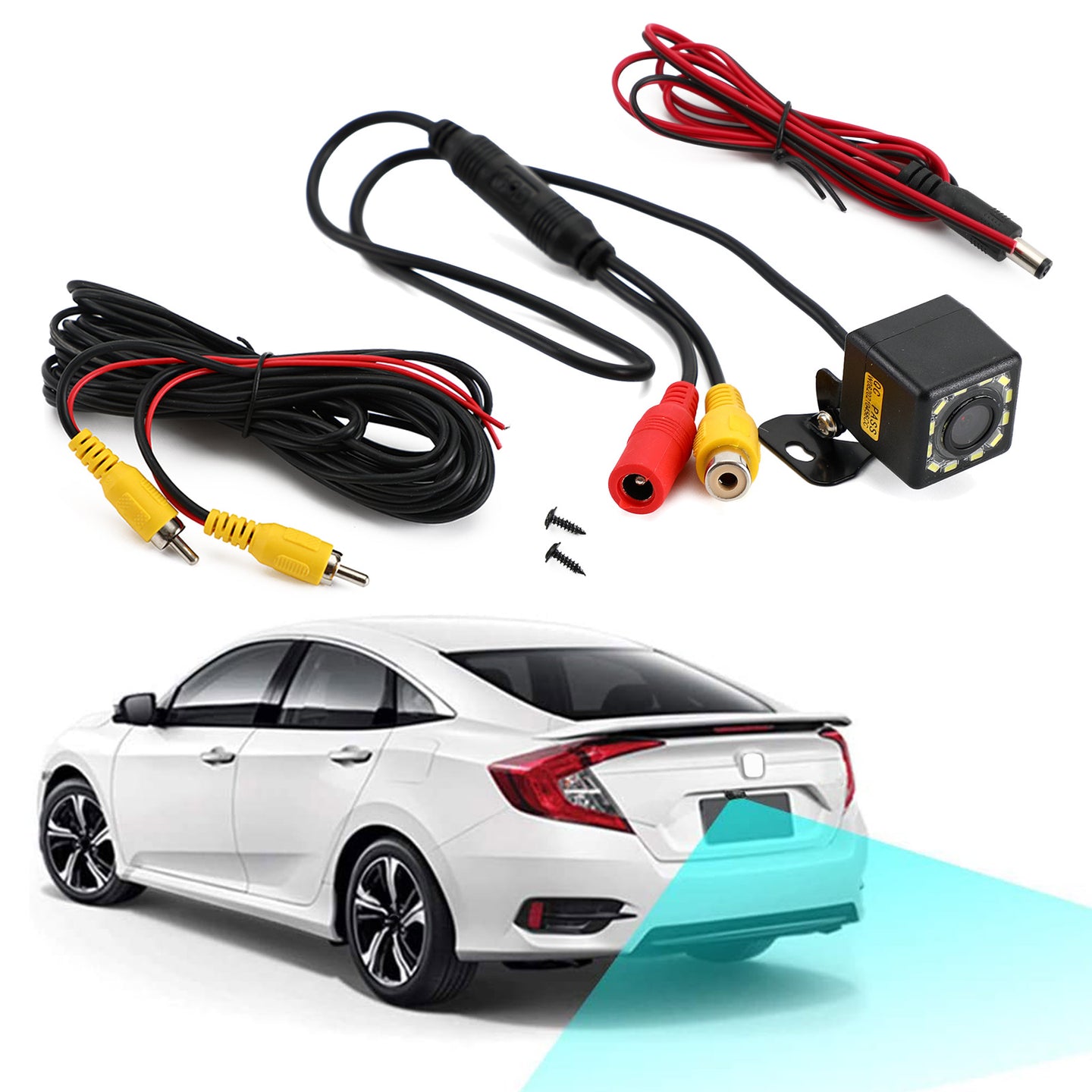 Dynamic Trajectory 12Led Car Rear View Reverse Backup Parking Camera Night View