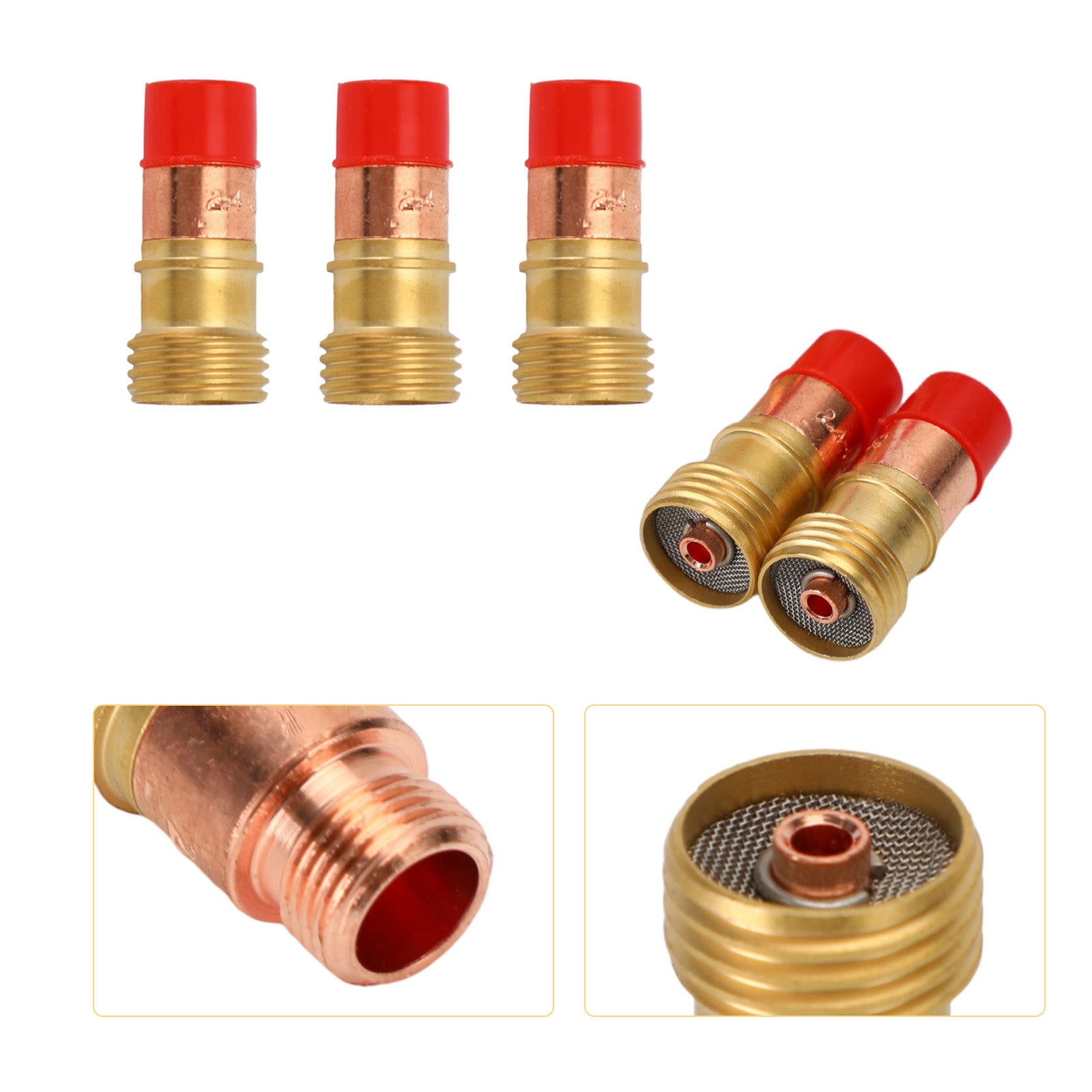 5pcs Tig Welding Torch Stubby Gas Lens 4Gl332 (3/32 ) Fit For 17/18/26 UE