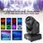 Mini Moving Head Stage Light with 8 Gobo Patterns, RGBW LED Beam, DMX & Sound Activated for DJ Party Lighting