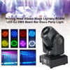 Mini Moving Head Stage Light with 8 Gobo Patterns, RGBW LED Beam, DMX & Sound Activated for DJ Party Lighting