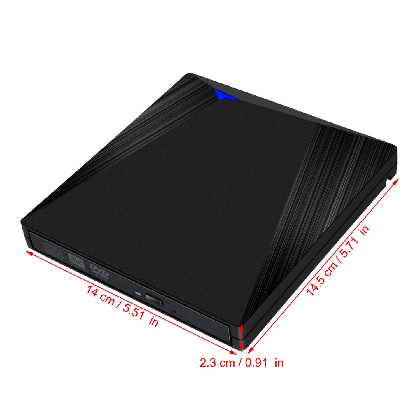 External Cd Dvd Drive Player Recorder Type-C/Usb3.0 Drive Burner Blk Pc