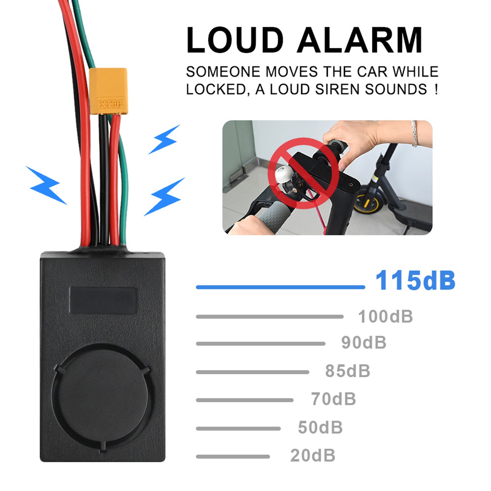 Electric Scooter Anti-Theft Alarm suitable For Xiaomi M365/MAX G30 Scooter