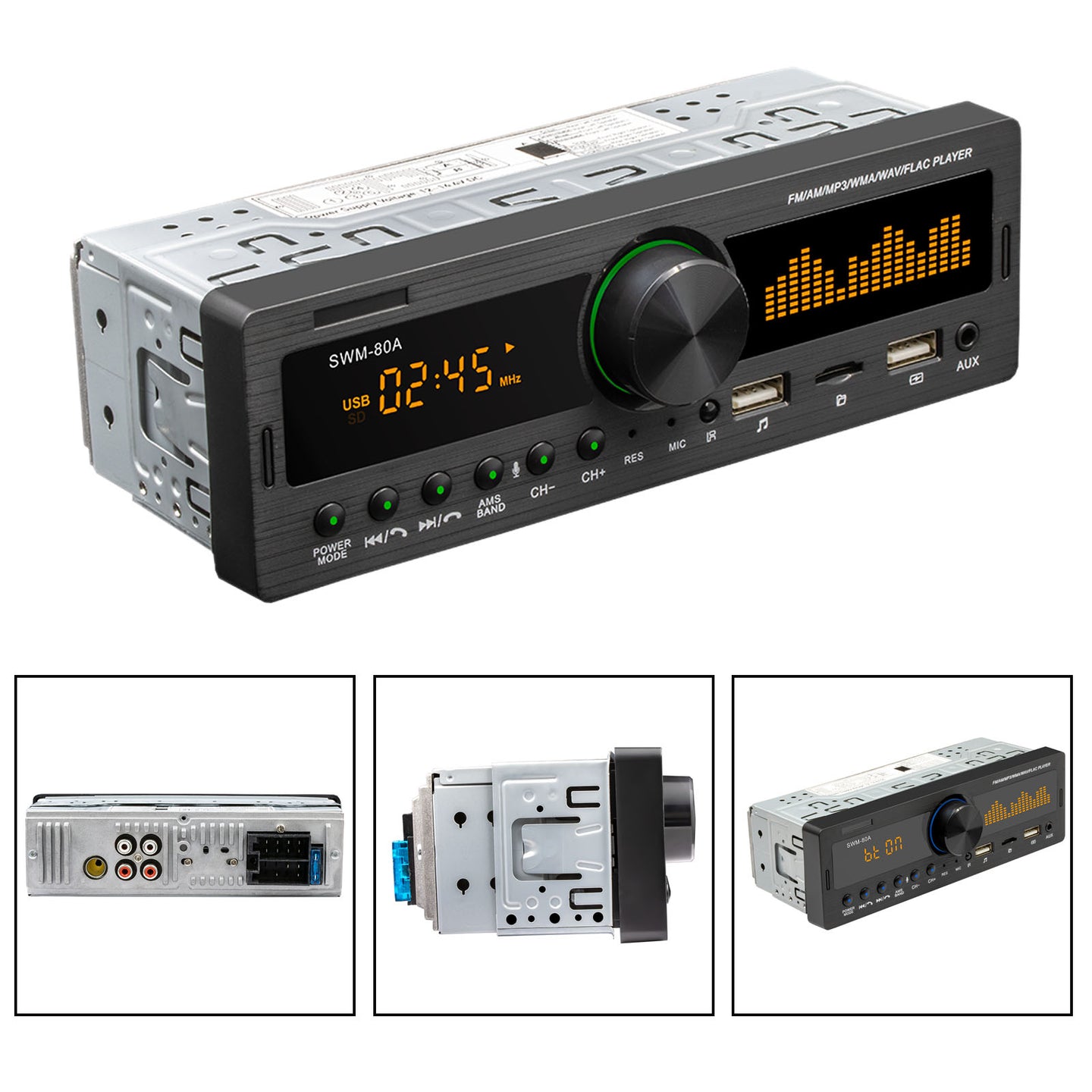 1 DIN Car Radio Car Stereo MP3 Player Bluetooth FM AM Autoradio SWM-80A Upgrade