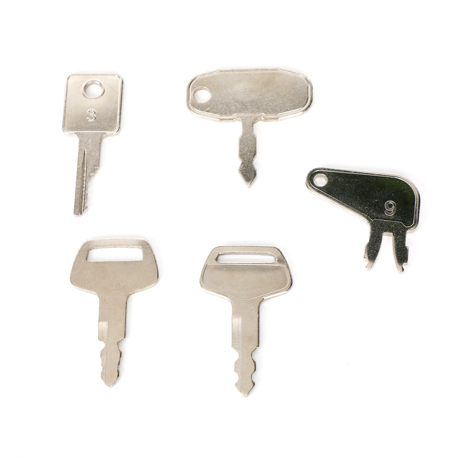 21 Heavy Construction Equipment Ignition Key Set For JD CAT KOMATSU JCB