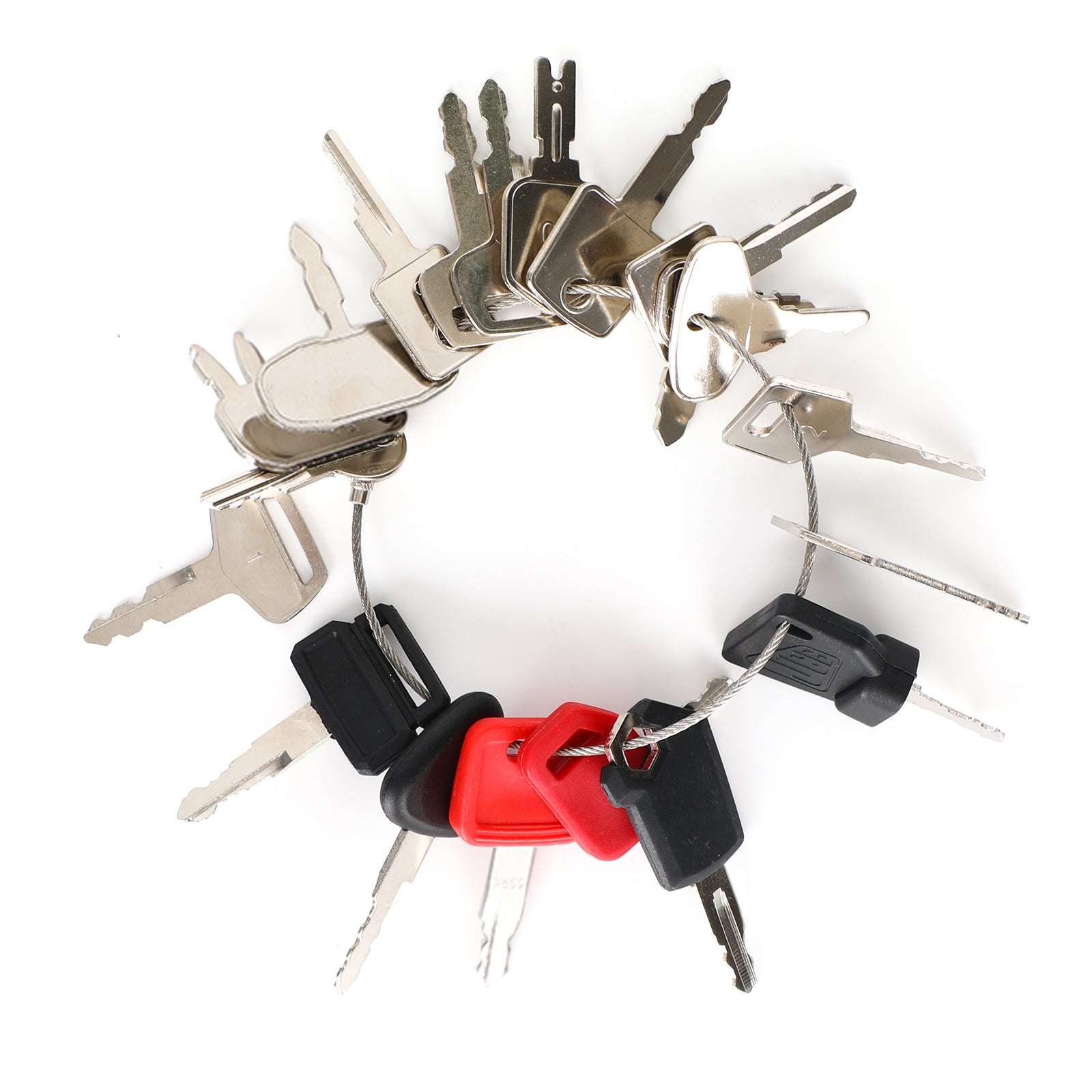 21 Heavy Construction Equipment Ignition Key Set For JD CAT KOMATSU JCB