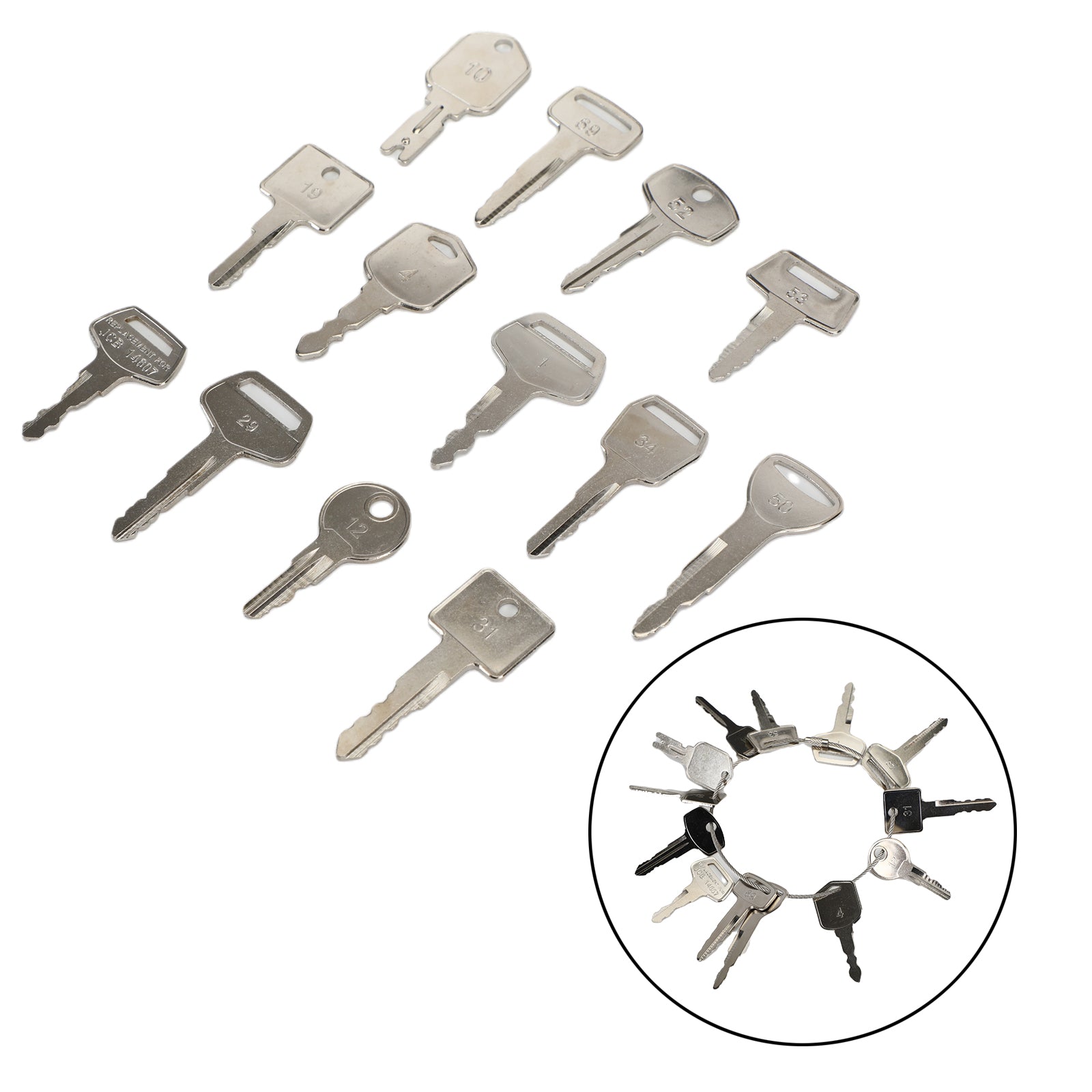 13 Pcs Forklift Heavy Equipment Construction Ignition Key Set UE