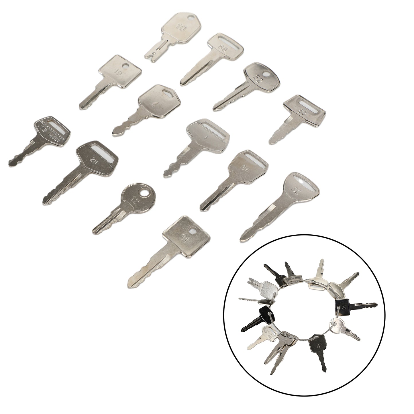 13 Pcs Forklift Heavy Equipment Construction Ignition Key Set UE